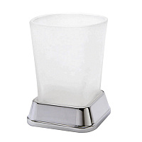 Wasserkraft K-5400 Стакан для зубных щеток, стеклянный матовый, цвет: хром K-5428