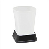 Wasserkraft Amper Стакан для зубных щеток настольный, стеклянный матовый, цвет: черный K-5428B