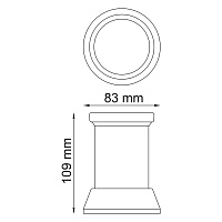Wasserkraft K-2400 Стакан для зубных щеток, стеклянный матовый, цвет: хром K-2428