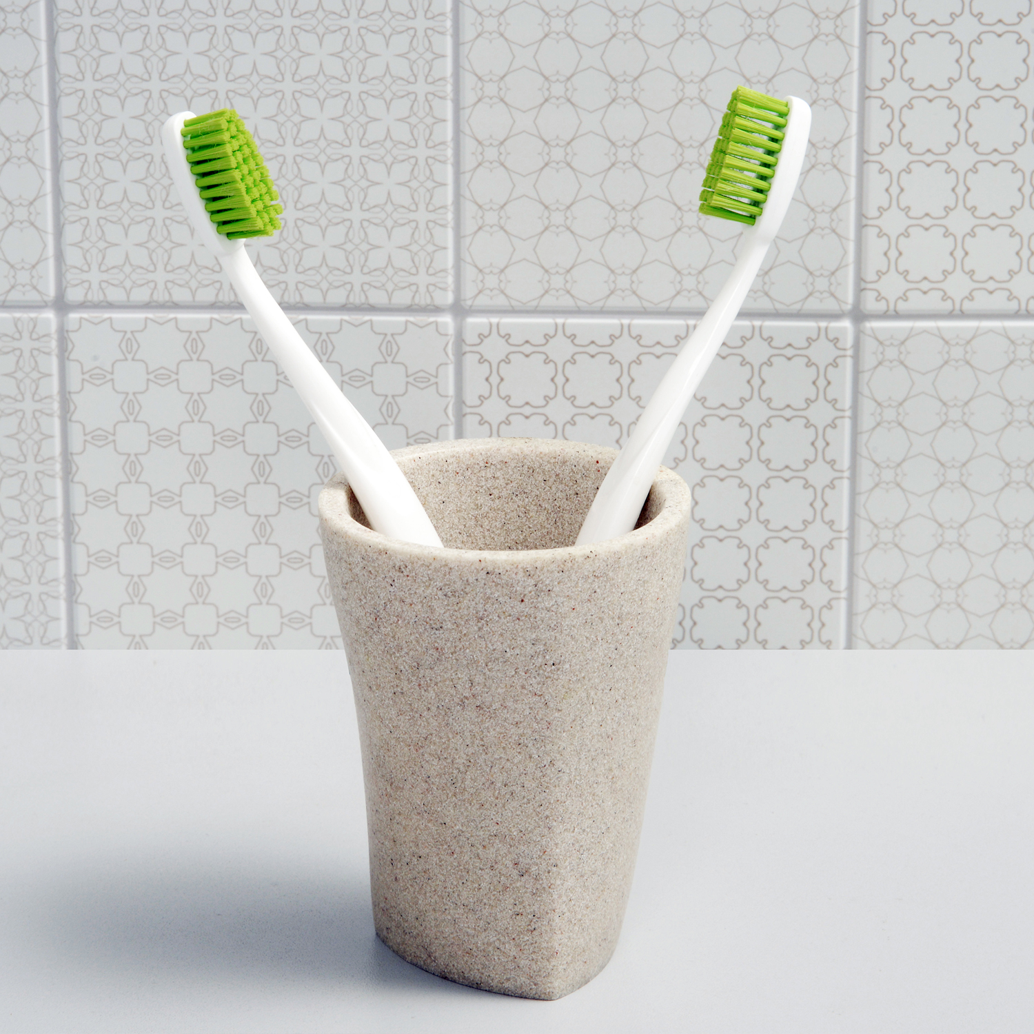 Wasserkraft K-37700 Стакан для зубных щеток настольный, композитный, цвет: бежевый K-37728