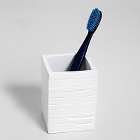 Wasserkraft K-3800 Стакан для зубных щеток настольный, композит, цвет: белый K-3828