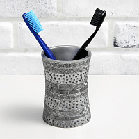 Wasserkraft K-7600 Стакан для зубных щеток настольный, композитный, цвет: серый K-7628