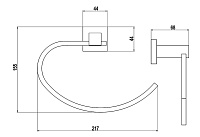 Timo Selene Полотенцедержатель для ванной комнаты, цвет хром 10050/00