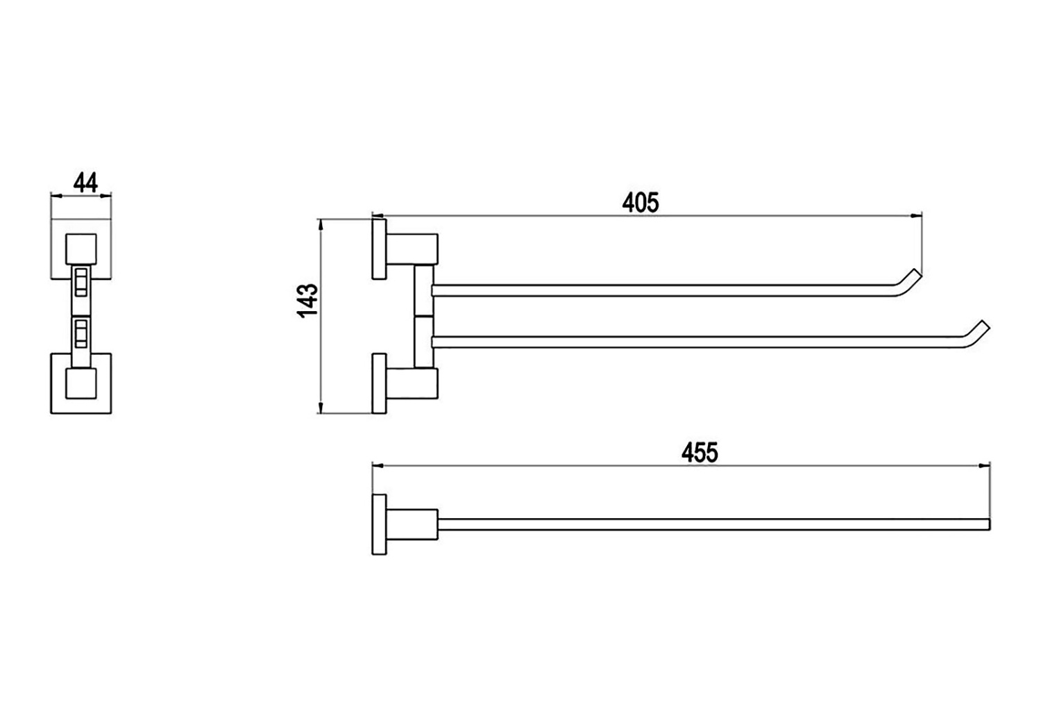 Timo Selene Полотенцедержатель для ванной комнаты, цвет хром 10059/00