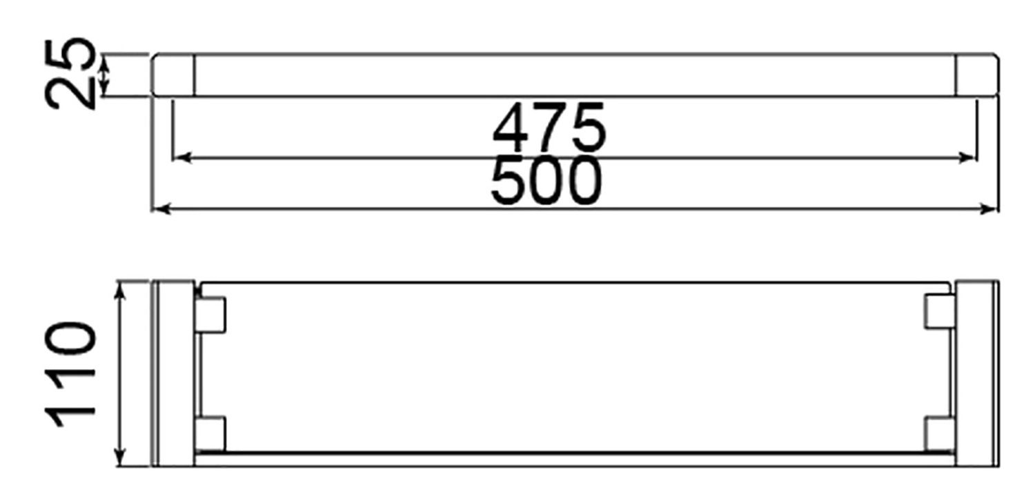 Timo Selene Полка стеклянная для ванной комнаты, цвет хром 10072/00
