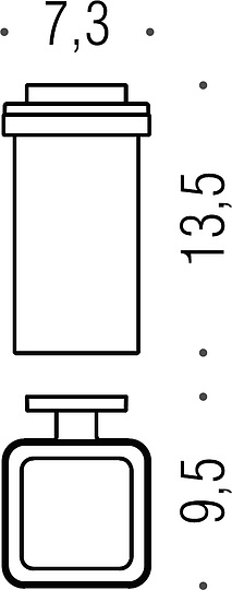 Colombo Design Basic Q Стакан подвесной, матовое стекло, латунь, цвет: chrome B3702.CR-VAN