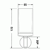 Duravit Starck T Стакан настенный, цвет черный матовый 0099314600