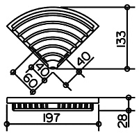 Keuco Universal Полка корзинка, угловая 19,7x13,3x2,8h см, цвет: хром 24943 010000
