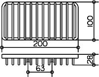 Keuco Universal Полка корзинка для душа 20x10x2,8h см, цвет: хром 24902 010000