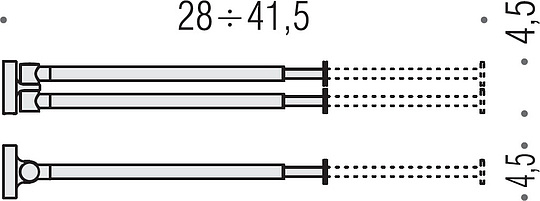 Colombo Design Plus Полотенцедержатель двойной, 41,5см, подвесной, цвет: chrome W4914.CR