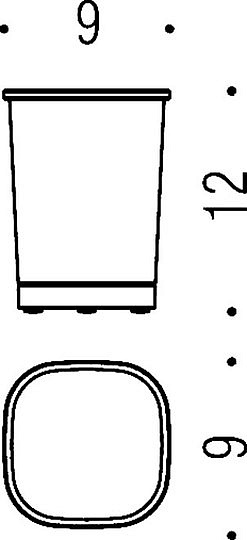 Colombo Design Alize Стакан настольный, матовое стекло, латунь, цвет: chrome B2541.CR-VAN