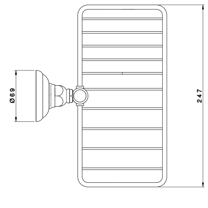 Nicolazzi Accessori Classica Мыльница-решетка подвесная, цвет: хром 1493CR