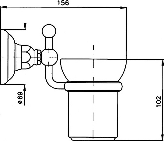 Nicolazzi Accessori Classica Стакан подвесной, цвет: хром 1488CR