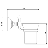 Nicolazzi Accessori Classica Стакан подвесной, цвет: хром 1488CR