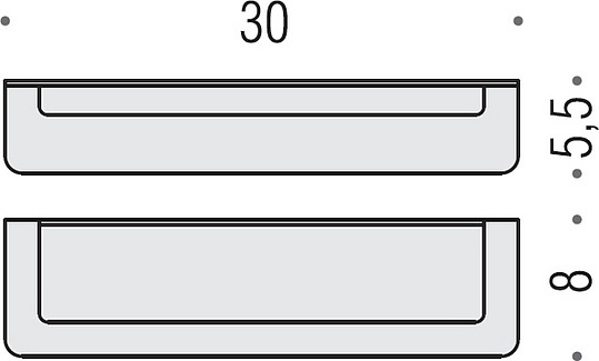 Colombo Design Over Полотенцедержатель 30 см, подвесной, цвет: stainless steel B7009.SS