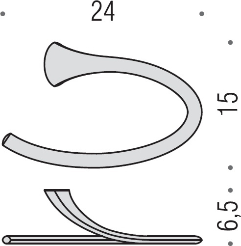 Colombo Design Link Полотенцедержатель 24x15 см, подвесной, цвет: chrome B2431.CR