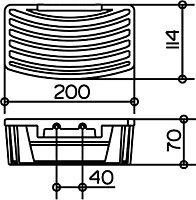 Keuco Universal Полка корзинка 20x11,4x7h см, цвет: хром 24942 010100
