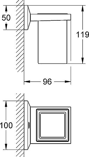 Grohe Allure Brilliant Стакан для ванны, подвесной, цвет: хром 40493000