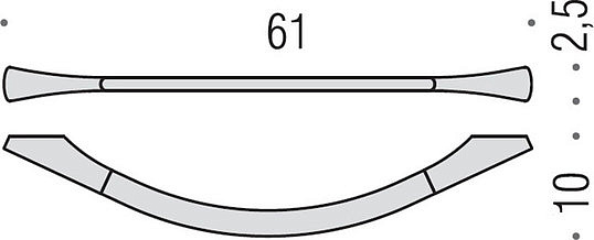 Colombo Design Land Полотенцедержатель 61см, подвесной. цвет: chrome B2811.CR