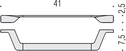 Colombo Design Alize Полотенцедержатель 41см, подвесной. цвет: chrome B2509.CR