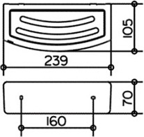 Keuco Elegance Корзинка для душа, подвесная, цвет: хром 11658 010000