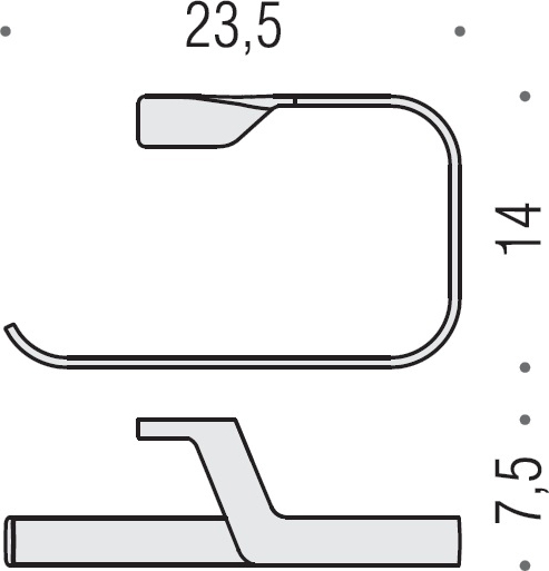 Colombo Design Alize Полотенцедержатель 23,5х14 см, подвесной, цвет: chrome B2531.CR