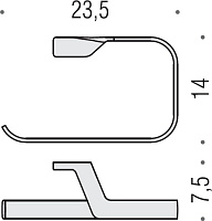Colombo Design Alize Полотенцедержатель 23,5х14 см, подвесной, цвет: chrome B2531.CR