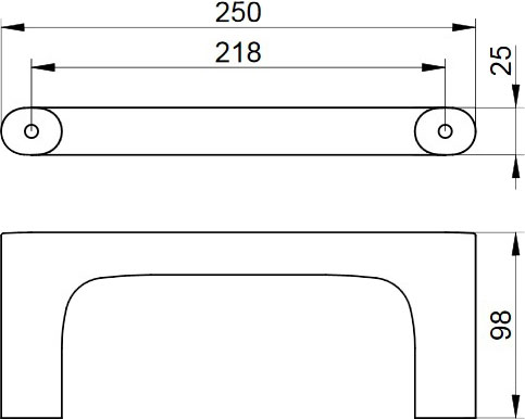 Keuco Edition 400 Полотенцедержатель 25 см, подвесной, цвет: хром 11521 010000