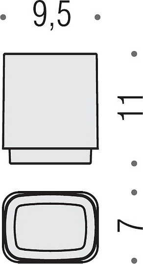 Colombo Design Time Стакан настольный, матовое стекло, цвет: white W4241-VAN