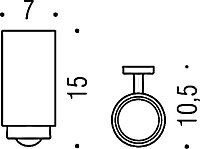 Colombo Design Nordic Стакан подвесной, матовое стекло, латунь, цвет: chrome B5202.CR-VAN