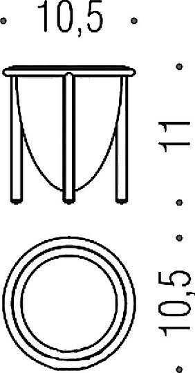 Colombo Design Khala Стакан настольный, матовое стекло, латунь, цвет: chrome B1841.CR-VAN