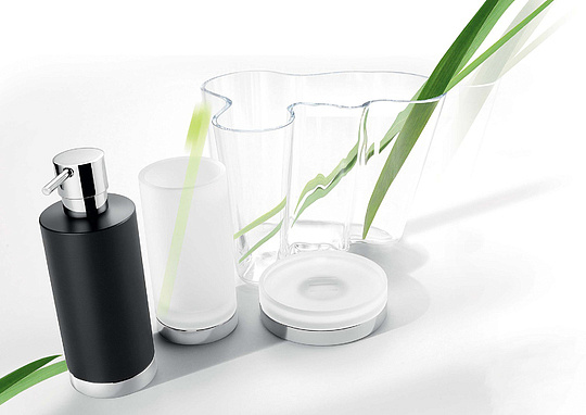 Colombo Design Nordic Стакан настольный, матовое стекло, латунь, цвет: chrome B5241.CR-VAN