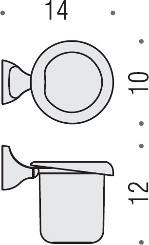Colombo Design Melo Стакан подвесной, матовое стекло, латунь, цвет: chrome B1202.CR-VAN
