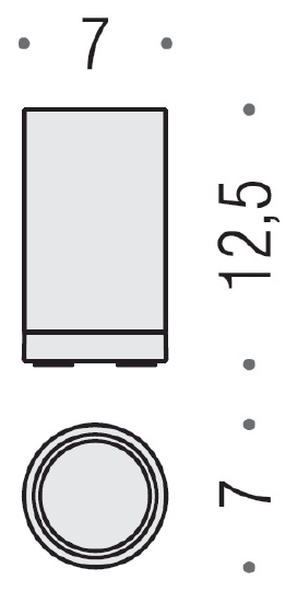 Colombo Design Nordic Стакан настольный керамический, латунь, цвет: chrome B5241.CR-CNO