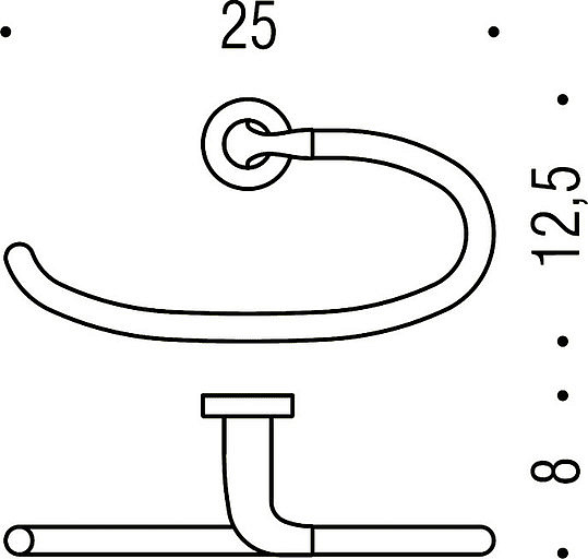 Colombo Design Basic Полотенцедержатель 25х12,5 см, подвесной, цвет: chrome B2731.CR
