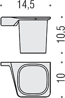 Colombo Design Alize Стакан подвесной, матовое стекло, латунь, цвет: chrome B2502D.CR-VAN