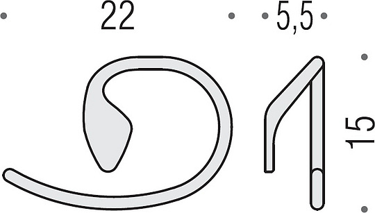 Colombo Design Khala Полотенцедержатель 22х15 см, подвесной, цвет: chrome B1831.CR