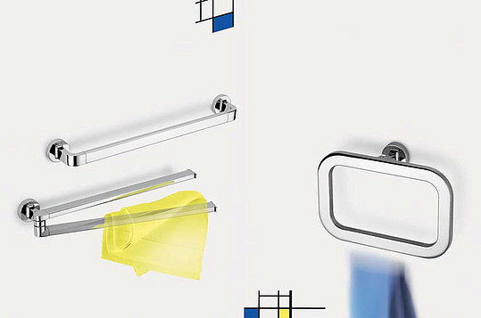 Colombo Design Nordic Полотенцедержатель двойной, 35,5см, подвесной. цвет: chrome B5212.CR