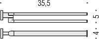 Colombo Design Nordic Полотенцедержатель двойной, 35,5см, подвесной. цвет: chrome B5212.CR