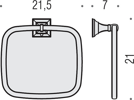 Colombo Design Portofino Полотенцедержатель-кольцо, цвет: chrome B3231.CR