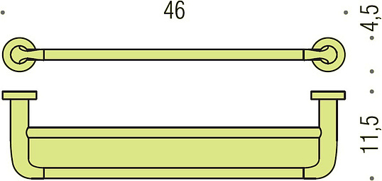 Colombo Design Basic Полотенцедержатель двойной, 46см, подвесной, цвет: chrome B2788.CR