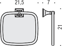 Colombo Design Portofino Полотенцедержатель кольцо, 21,5х21см, подвесной. цвет: bronze B3231.bron