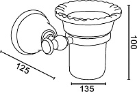 TW Harmony 109 Подвесной cтакан, керамический, цвет: хром TWHA109cr
