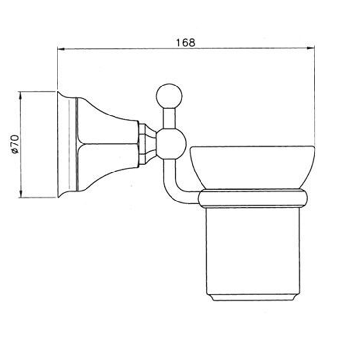 Nicolazzi Accessori Classica Стакан для зубных щеток подвесной, керамический, цвет: bronze plated 1488BZ