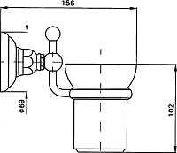 Nicolazzi Accessori Classica Стакан для зубных щеток подвесной, керамический, цвет: bronze plated 1488BZ