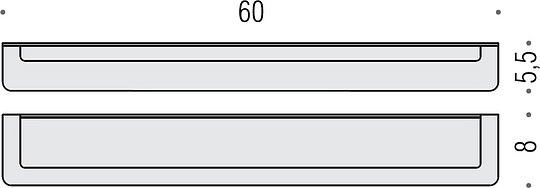 Colombo Design Over Полотенцедержатель 60 см, подвесной, цвет: stainless steel B7011.SS