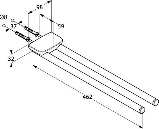Kludi Ambienta Полотенцедержатель 46,2 см, подвесной, цвет: хром 5397705