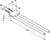 Kludi Ambienta Полотенцедержатель 46,2 см, подвесной, цвет: хром 5397705