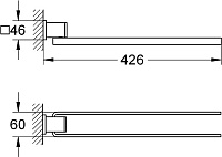 Grohe Allure Полотенцедержатель 42,6 см, цвет: хром 40342000