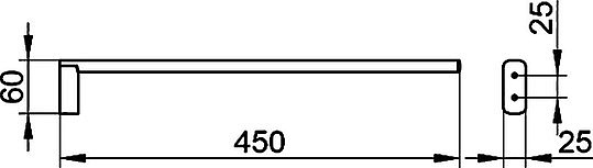 Keuco Edition 400 Полотенцедержатель 45 см, подвесной, цвет: хром 11520 010000